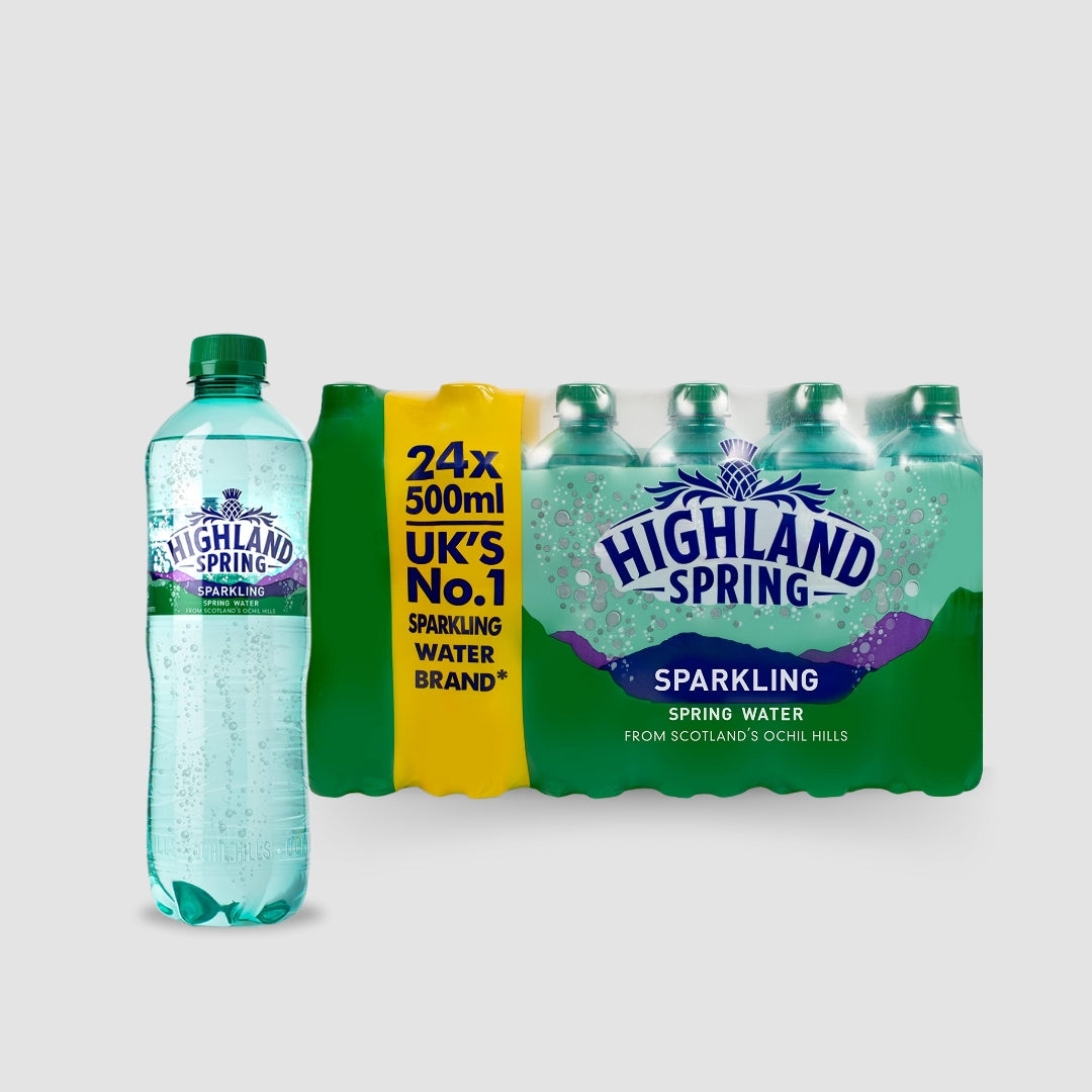 Highland Spring Sparkling Water with Flat Cap (24x500ml)