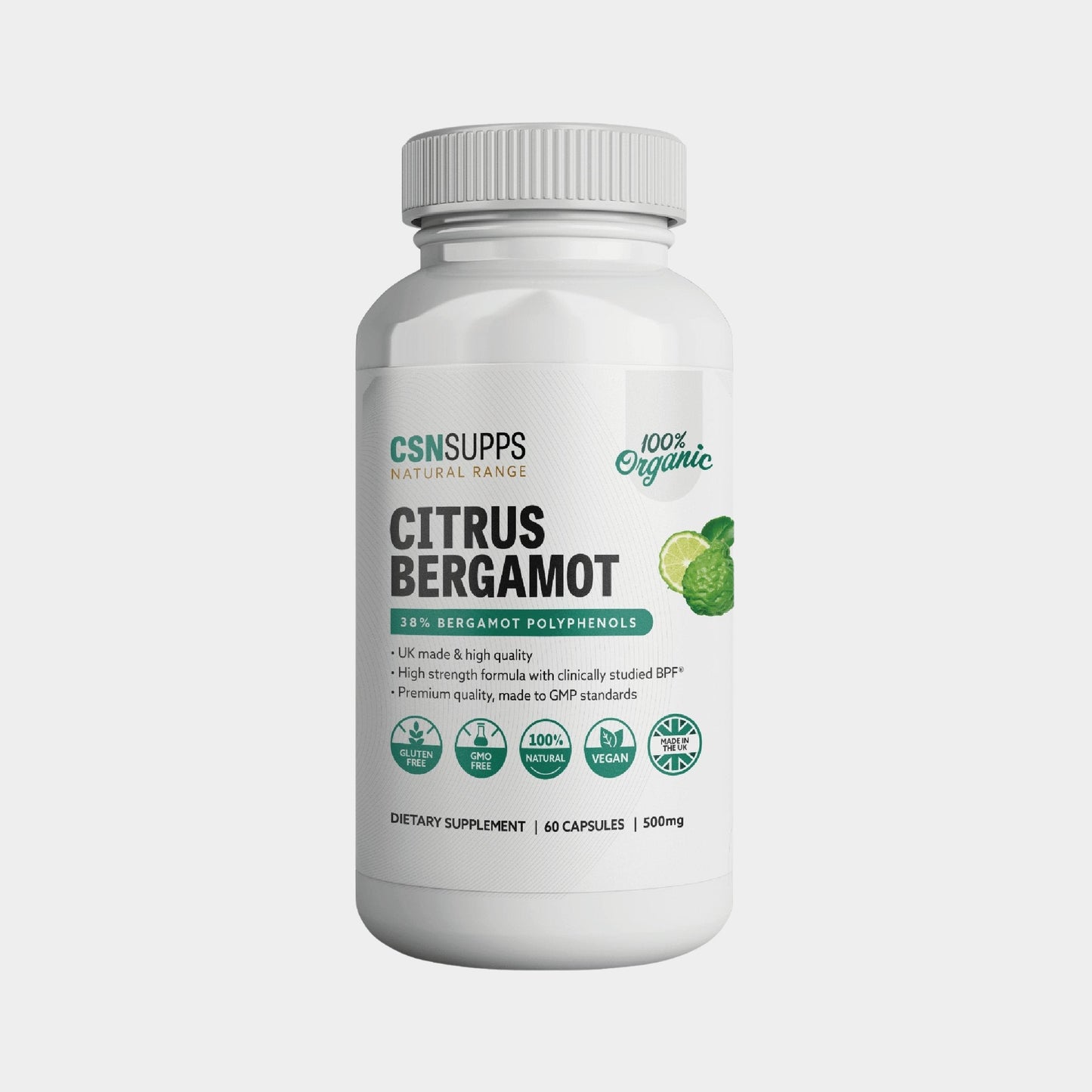 CSN Supps Citrus Bergamot 500mg - 60 Capsules - Nutristore