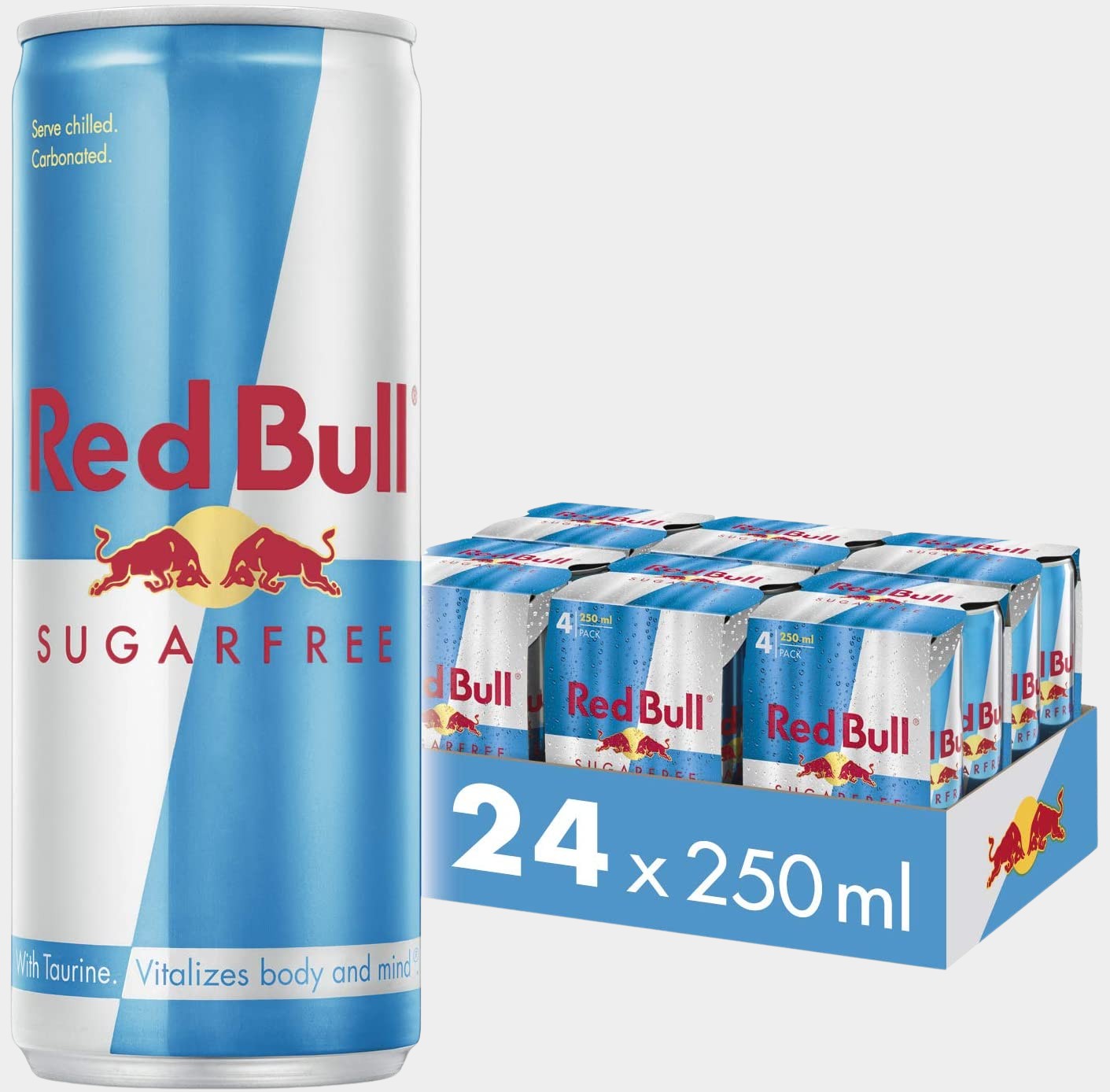 Red Bull Sugar Free Energy Drink 250ml Can (24 Pack)