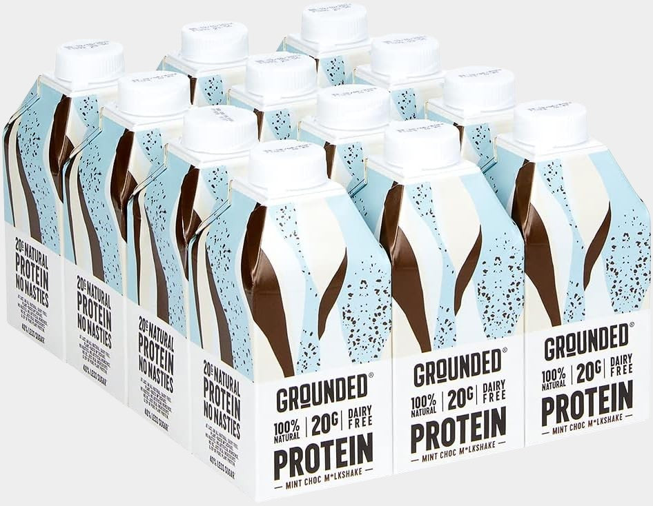 GROUNDED Protein Milkshake - (12 x 490ml Protein Shakes)